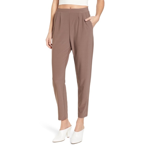 Leith Pants - Leith Pleat Front Trousers Tan Size Small